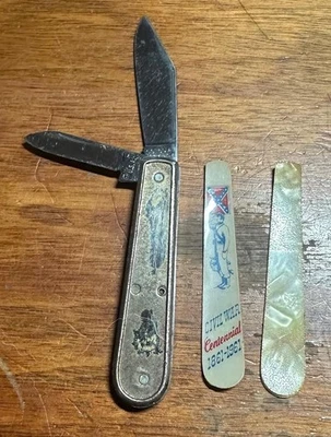Vintage Colonial USA Civil War Centennial 1861-1961 Folding Pocket Knife 2 Blade - Image 1 of 4