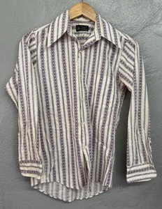 Towncraft Prep Penn-Prest Boys Shirt Vintage 1960s Button down Size 14 Retro Hip - Picture 1 of 9
