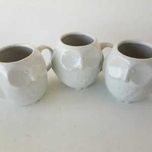 Owl Figure Mugs Cups 3-Pieces - Picture 1 of 9