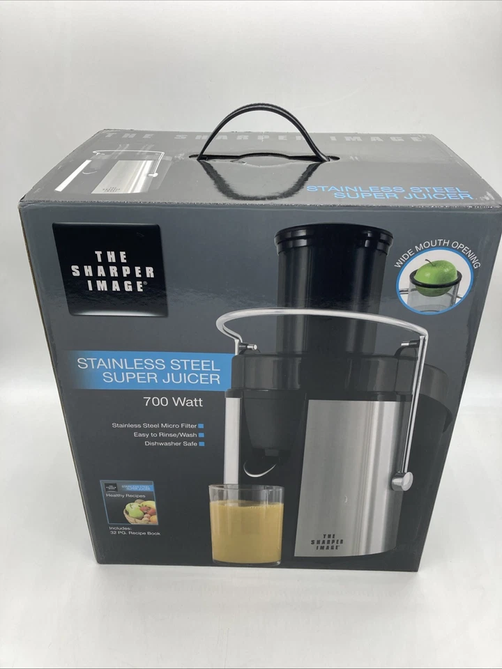 Nuevo en caja The Sharper Image Super Juicer 700 vatios acero inoxidable 8021 SIBLJ Foto 1 de 4