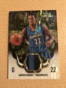 ANDREW WIGGINS 2015-16 Totally Certified 12/25 SP MATERIALS 2-CLR PATCH T-Wolves