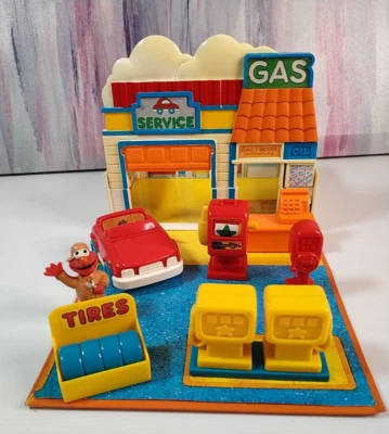 Vintage 1994 Tyco Sesame Street Bookville Garage Playset Grover Elmo  - READ - image 1 of 4