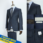 SUITSUPPLY NAPOLI Navy Blue Solid PURE WOOL Modern Suit 46IT 36US/UK 30X30