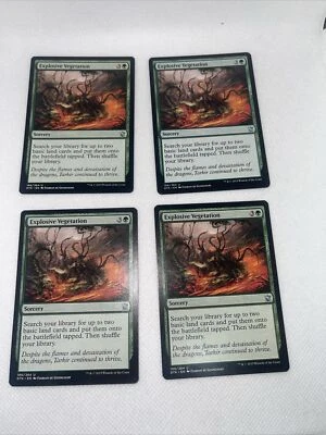 MTG 4x Explosive Vegetation Dragons of Tarkir 186/264 Reg. Unc. LP FREE SHIPPING - Image 1 of 2