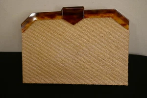 Saint Laurent Clutch Bast 70 er 80 er Tasche Handtasche Vintage - Bild 1 von 15