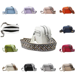 Classica borsa a forma di fotocamera donna con cinturino in tela borsa a tracolla 8003 - Foto 1 di 16