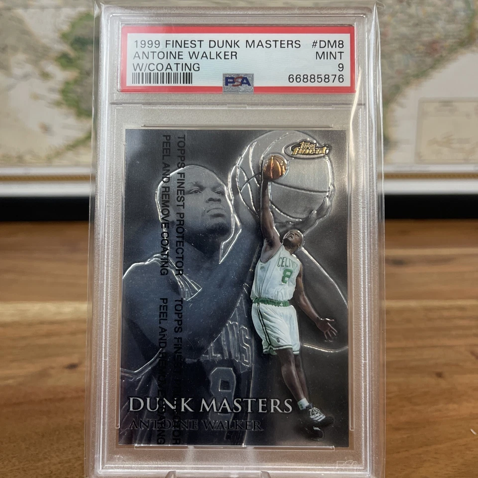 1999-00 Topps Finest Dunk Masters 193/750 Antoine Walker #DM8 PSA9 - Image 1 of 4