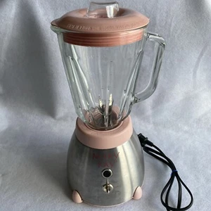 Mary Kay Pink Kitchen Blender 2-Speed + Pulse Chrome 6 Cup Glass BL1616-1 **READ - Picture 1 of 16