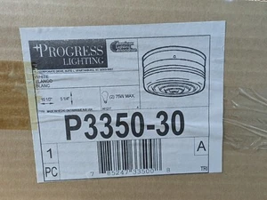 Progress Lighting-White Ceiling Light Flushmount P3350-30 ~NEW~ - Picture 1 of 7