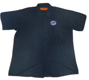 ESP GUITARS & BASSES Red Kap WORK SHIRT XL Dark Blue - Embroidered Logo - Nice - Picture 1 of 9