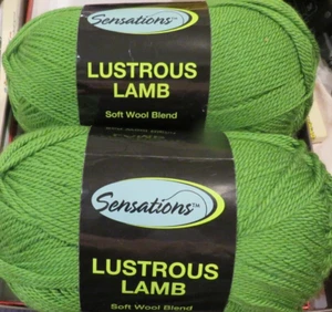 Lot 12oz-Sensations-Lustrous Lamb-Soft Wool Blend-Green K392-80%Acrylic/20% Wool - Picture 1 of 10
