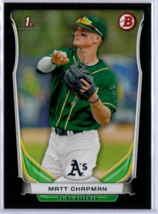 2014 Bowman Draft Baseball Asia Black Matt Chapman ROOKIE A'S - Picture 1 of 1