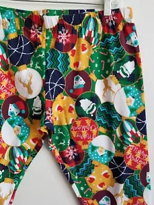 Womens Jr's Size XL 15-17 Ankle Leggings Merry Christmas Ornament - Picture 1 of 5