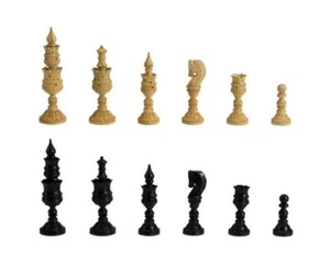 Wooden Indian Artisic Chessmen 4 7/8" King  - Picture 1 of 2