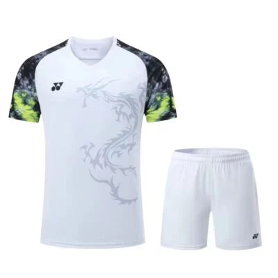 Nuevo Hombre Ropa Deportiva Prendas para el torso Tenis Ropa Bádminton Conjunto Camisetas+Pantalones Cortos Foto 1 de 4