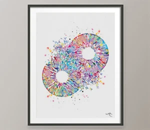 Póster óptico optometrista ojo humano estampado en acuarela arte humano arte médico-703 - Imagen 1 de 5