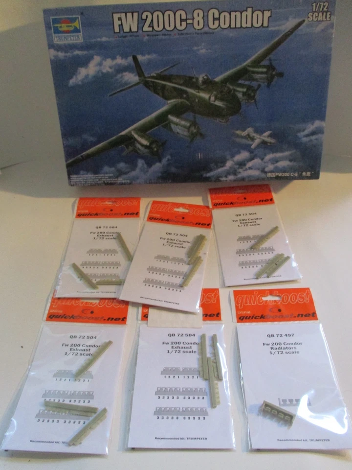 Trumpeter FW-200C-8 Condor +  Upgrade Quickboos Exhaust "Bitte Lesen" - Bild 1 von 4