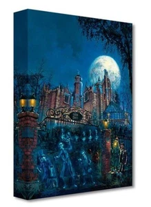 Disney Bellas Artes - Mansión Embrujada sobre Lienzo - Artista: Rodel Gonzales 16"H x 12"W - Imagen 1 de 2