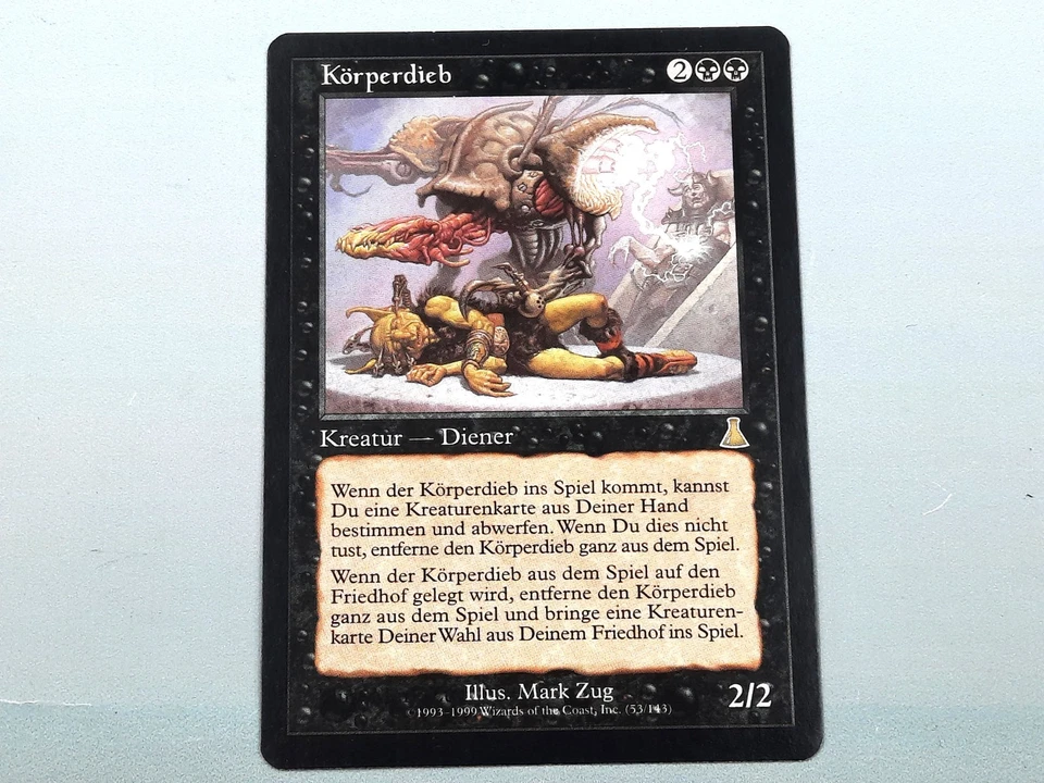 MTG - URZA'S DESTINY (BB/'99) - BODY SNATCHER (053) - KÖRPERDIEB /RARE/N. PL./NM - Bild 1 von 4