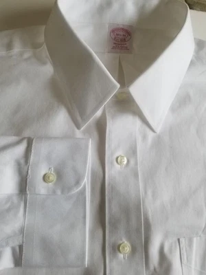 Camisa Brooks Brothers Madison Blanca 18.5 34 Sin Hierro 100% Algodón Supima Americano Foto 1 de 4