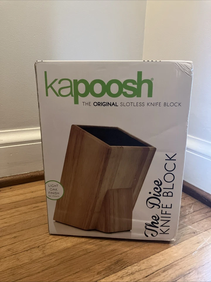 Kapoosh Original Slotless Knife Block, The Dice Light Oak Finish - Image 1 of 4
