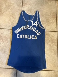 Vintage Rare Universidad Catolica Chile Basketball Soccer Jersey 40s 30s - Picture 1 of 5