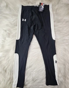 Leggings de compresión Under Armour ColdGear para hombre nuevos con etiquetas negro blanco talla (XXL) - Imagen 1 de 8