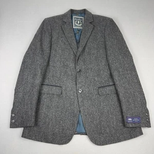 Chaqueta Abrigo Jack Murphy Blazer Para Hombre Gris Medio Luna Tweed Country Espiga - Imagen 1 de 13