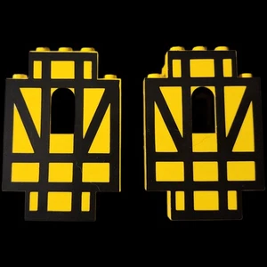 ZWEI 2X Lego 1980er Burg gelbe Platte 2 x 5 x 6 Wand 4444p03 Royal Knights  - Bild 1 von 3