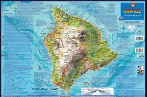 Hawaii ""The Big Island"" Abenteuerführer laminiertes Kartenposter von Franko Maps - Bild 1 von 2