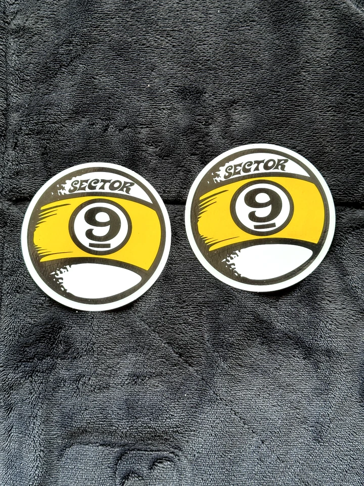 AUTÉNTICO Sector 9 Nine Skateboards Longboard Cruiser Vintage 8ball PEGATINA 5x5 Foto 1 de 1