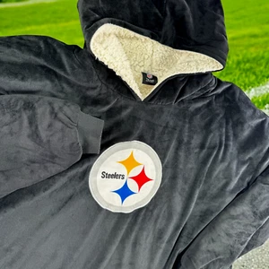 Rare Pittsburgh Steelers Sherpa Jacket Reversible Hooded 3XL Pullover Lined Warm - Picture 1 of 11