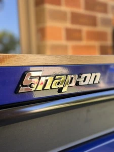 SNAP ON TOOL BOX LOGO EMBLEM Chrome Badge Decal Sticker 200mm long- Free Ship - Picture 1 of 3