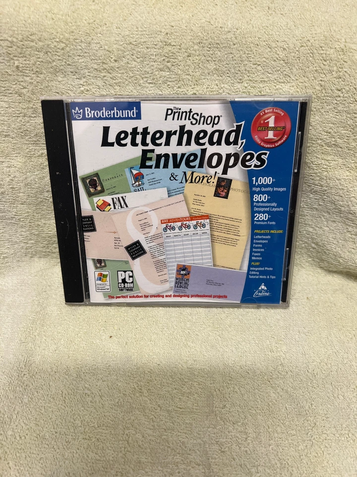 Broderbund Print Shop Letterhead Envelopes and More Pc Win 95/98/Me/2000 - Image 1 of 2