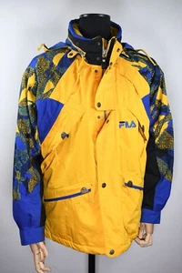 Vintage Fila Ski Team Italia Thermore N.R.G Yellow Men's Jacket size M - Picture 1 of 11