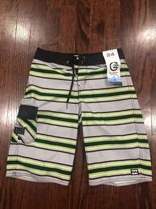 NWT$37 Billabong Youth Boy's All Day Stripe Pro Boardshorts size 24 25 27 28 - Picture 1 of 7