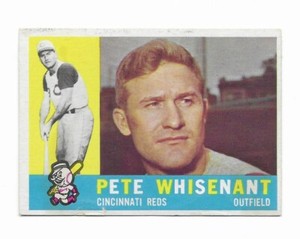 Pete Whisenant 1960 Topps #424 Baseball Trading Card Cincinnati Reds