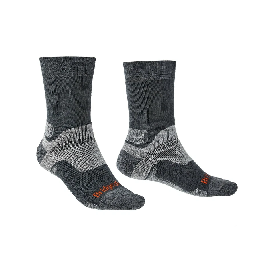 Bridgedale Herren mittelschwere Merino Performance Stiefelsocke (Trekker) - metallisch