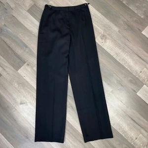 Ann Taylor Loft Pants Womens 2 Black Straight Leg Dress Flat Front Lined - Picture 1 of 8