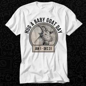 Camiseta Unisex Abrazo a Bebé Cabra Día Regalo Para Mujeres Hombres Unisex Top Adulto Camiseta - Imagen 1 de 4