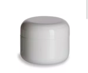 1 OZ White Double Wall Jar With Dome Cap PACK OF 11 JARS - Picture 1 of 4