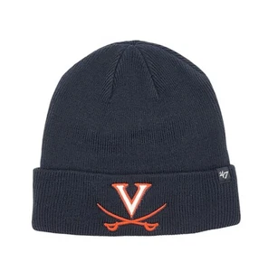 Virginia Cavaliers UVA '47 Brand Navy Core Cuffed Knit Beanie Hat Cap NEW NWT - Picture 1 of 3