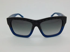 NUEVAS Auténticas Gafas de Sol MCM 607SA 966 Negro/Azul Visetos Monograma 56mm con Estuche - Imagen 1 de 6