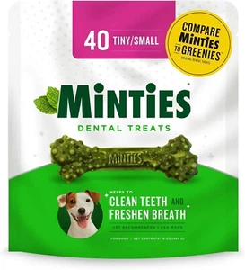 Dental Chews for Dogs, 40 Count, Vet-Recommended Mint-Flavored Dental Treats for - Picture 1 of 6