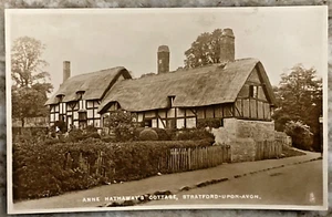 Cartolina Anne Hathaway Cottage Stratford-Upon-Avon Tuck serie fotografica reale 3723 - Foto 1 di 2