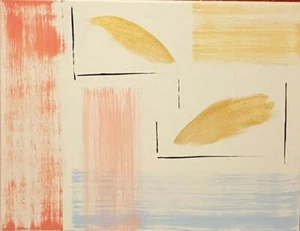 Original Painting Nursery Rhymes Acrylic Stretched Canvas Abstract 14X18 Signed - Picture 1 of 10