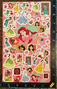 PRINCESA ARIEL CENICIENTA JAZMÍN, UNA HOJA HERMOSAS PEGATINAS BRILLANTES #BRILLANTES - Imagen 1 de 2