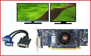 Dell OptiPlex SFF Slim 3040 3050 5040 5050 7040 7050 Dual Monitor VGA Video Card - Picture 1 of 2
