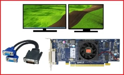 HP Compaq Slim SFF 800 G1 G2 Elite 8000 8100 8200 8300 Dual VGA Video Card - Image 1 of 2