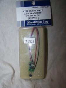 Miniatronics #100-302-01 Ultra Bright White L.E.D. Scheinwerfer (Spur N) - Bild 1 von 6